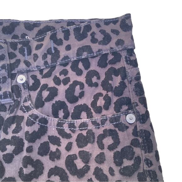 Madewell 9-Inch Skinny Jeans In Black Flocked Leopard Edition Women’s Size 28 - Picture 6 of 12